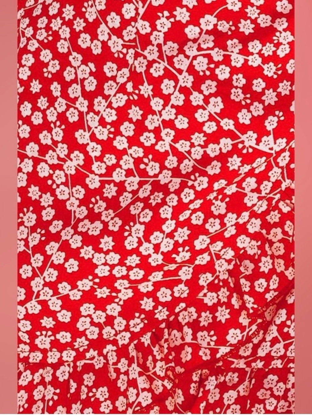 Hello Molly Red Floral Tie-Front Romper - Picture 2 of 3